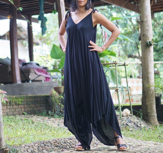black flowy jumpsuit