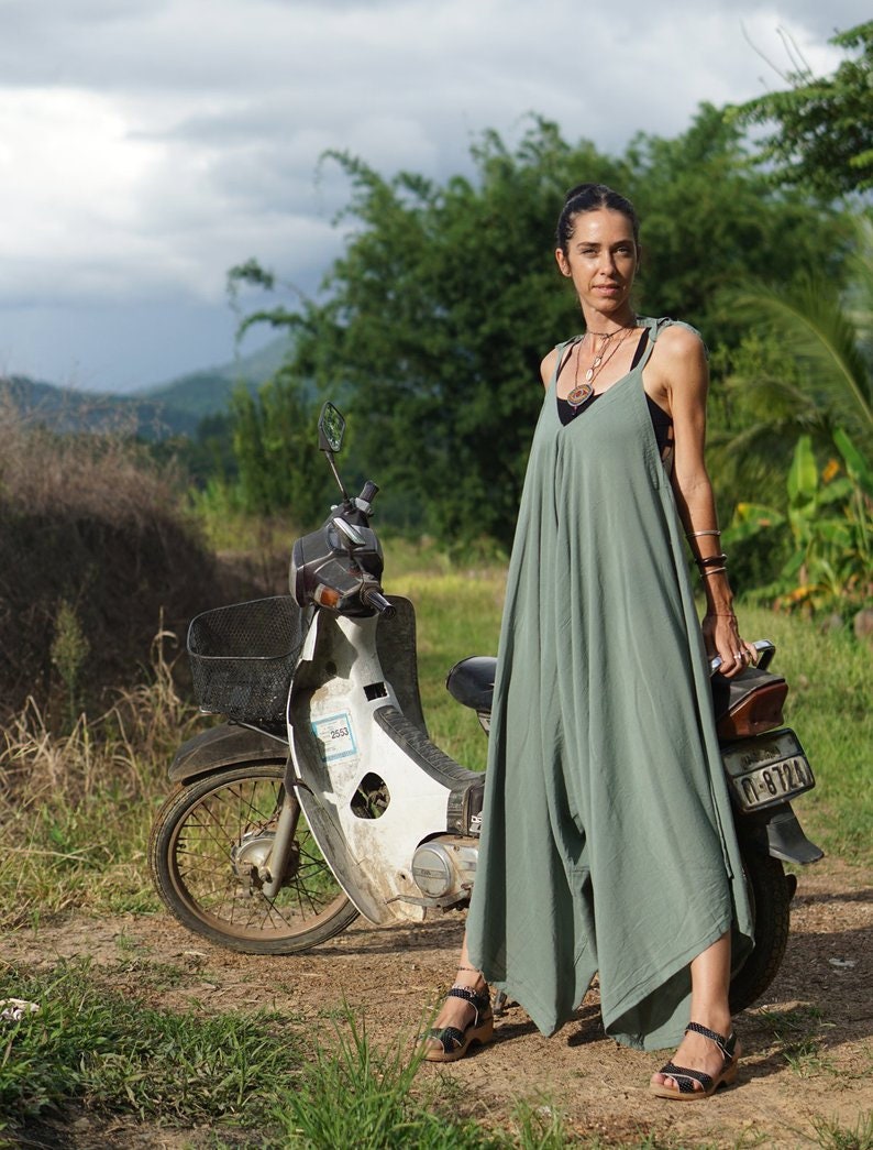 Harem Jumpsuit Wide Leg Jumpsuit Yoga Romper Summer Etsy UK