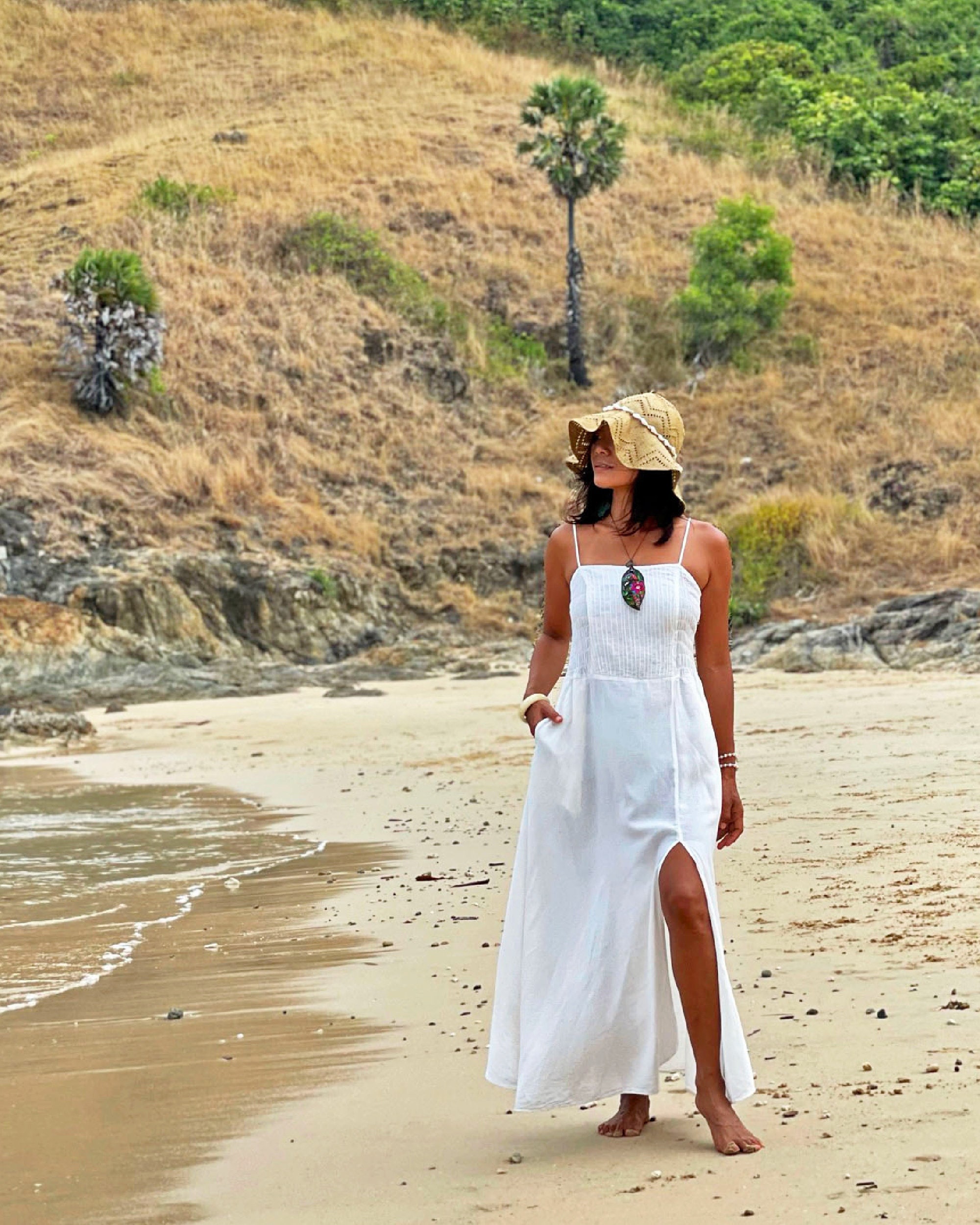 Long White Dress Long Cotton White Dress Maxi Cotton White Dress