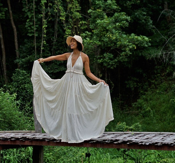 cream casual wedding dress