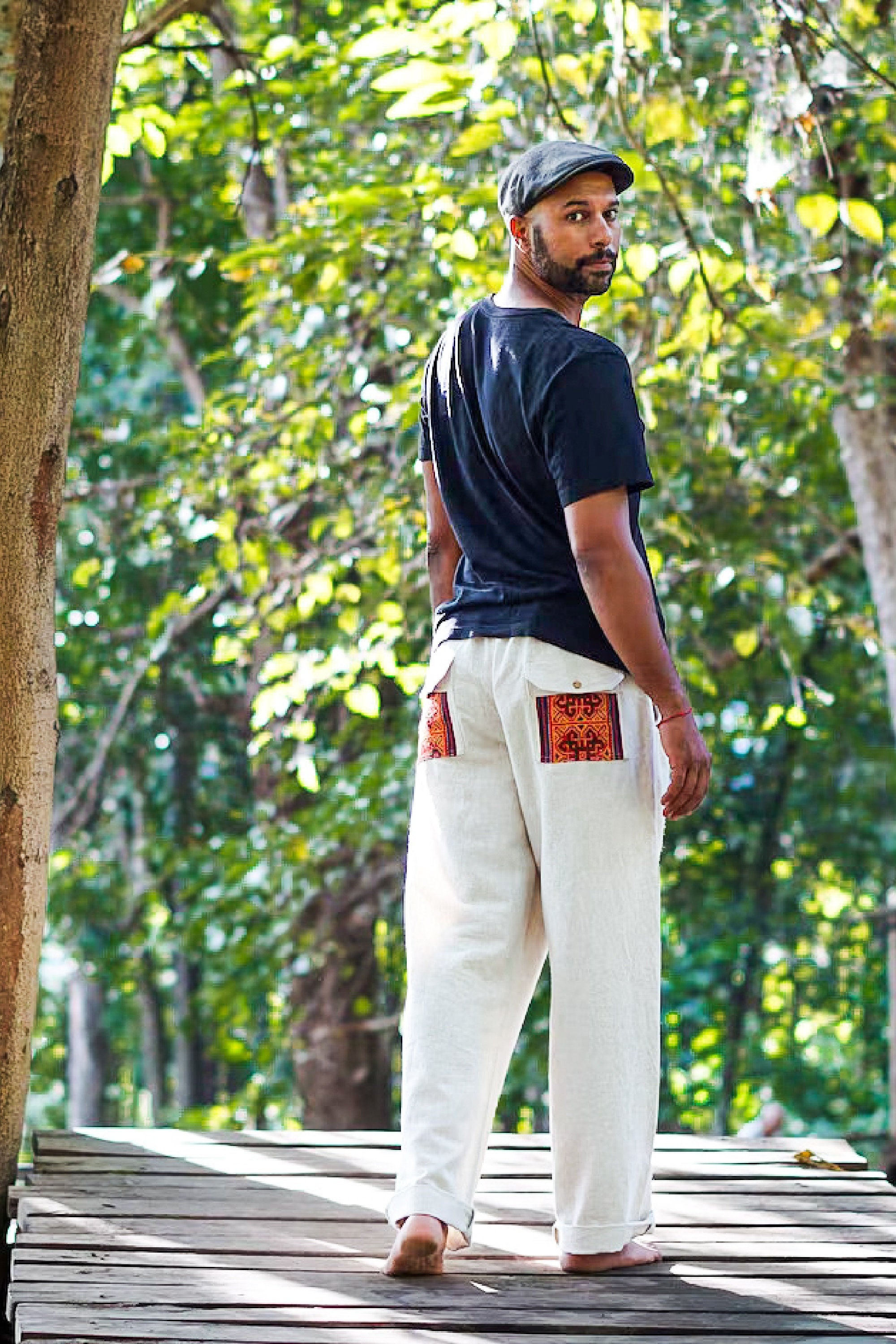 Men's white hotsell linen dress pants