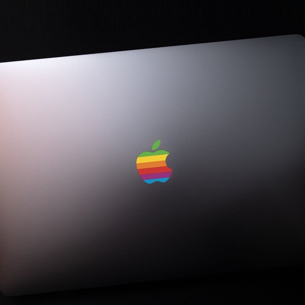 Retro Apple Logo Sticker, MacBook Pro Logo MacBook Air Sticker MacBook Vinyl Apple logo Sticker Apple  Accessories