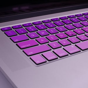 Changing Purple keyboard Stickers Laptop keyboard Cover Vinyl | Etsy