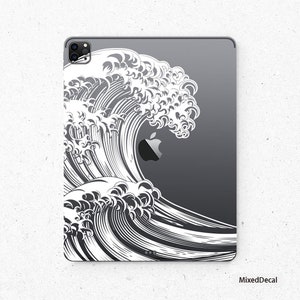 Clear Great Wave iPad 7 Skin iPad Pro 10.5 Decal Sticker New iPad Pro Full Transparent decal Apple iPad Mini 4 sticker Mini 5 decals