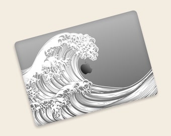 Great Wave off Kanagaw MacBook Pro decal MacBook Air 13 Skin MacBook Retina Clear Sticker MacBook Pro 16 Stickers MacBook Pro 15 Skin