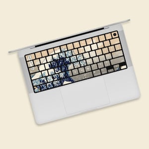 The Great Wave off Kanagaw MacBook keyboard Cover Laptop keyboard stickers Japanese art stickers MacBook Pro 16 keyboard cover Hokusai