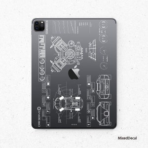 Clear Car Workshop iPad 7 Skin iPad Pro 10.5 Decal Sticker New iPad Pro Full Transparent decal Apple iPad Mini 4 sticker Mini 5 decals