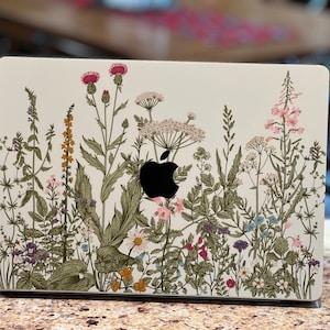 Wildflower Meadow MacBook Air Skin | Botanical Garden MacBook Pro Decal | Spring Blossom MacBook Protective Skin | Rustic Charm MacBook Wrap