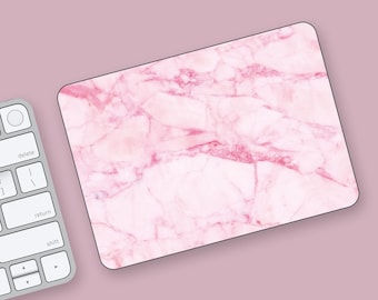 ose Quartz Magic Trackpad Decal, Pink Marble Stone Trackpad Skin, Blush Feminine Minimalist Vinyl Wrap