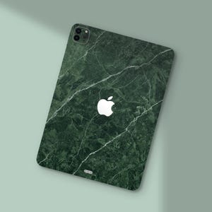 Dark Green Marble iPad Skin | Classic Green Marble iPad Air Decal | Sophisticated Stone Effect iPad Pro Wrap | Textured iPad Cover