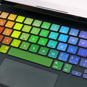 iPad Magic Keyboard Keys Skin iPad Pro 12.9 iPad Pro 11 Colorful iPad Keyboard Skin Individual Stickers