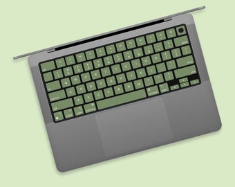 Stickers clavier MacBook Basil | Stickers individuels pour touche de clavier| Skin pour clé en vinyle pour MacBook Air | Accessoires pour puces MacBook M1