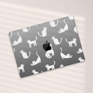 Cats Laptop Skin MacBook Air 13 Skin MacBook Pro decal MacBook Pro 14 Clear Sticker minimalist style MacBook Pro 16 Skin
