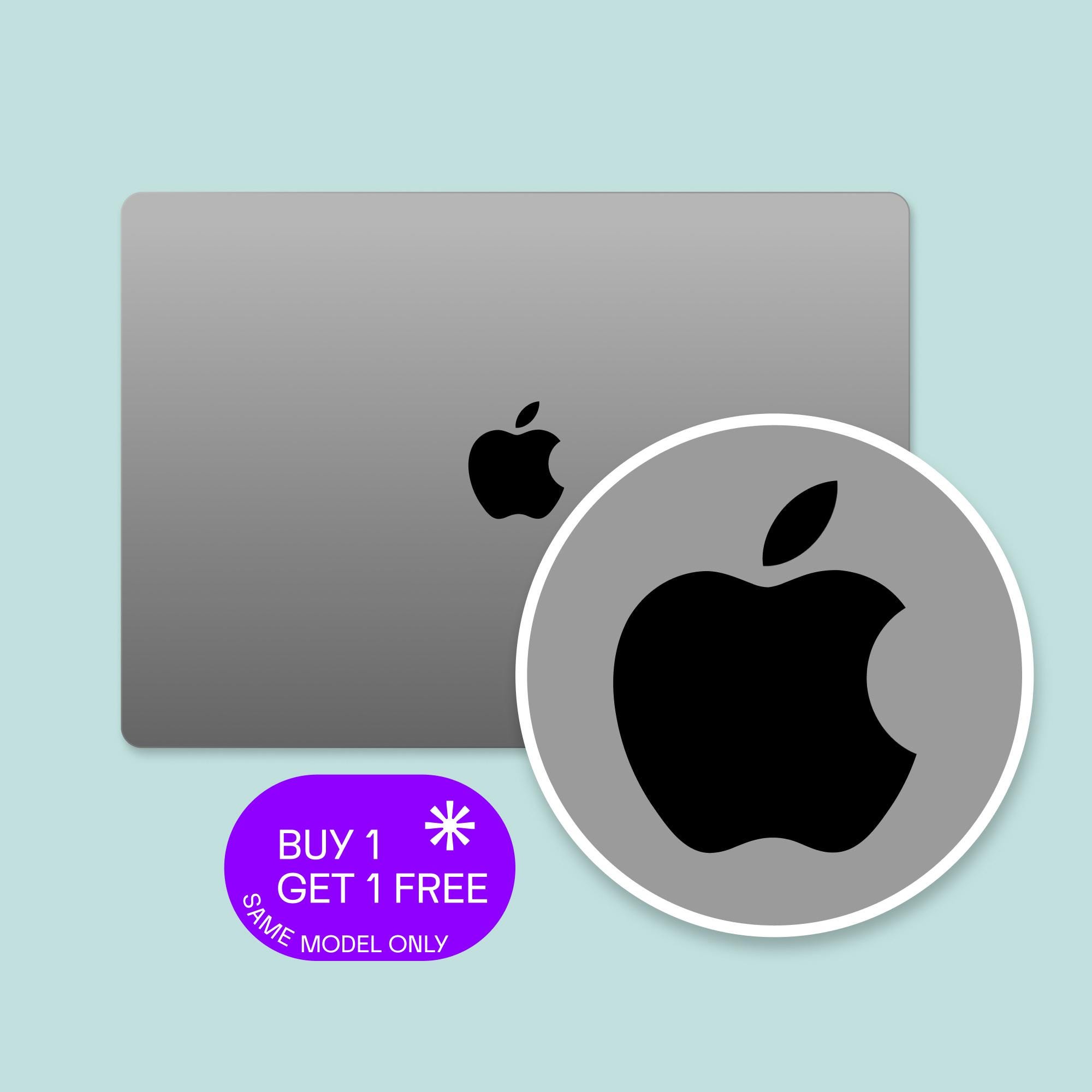 クラシックマットブラック仕上げのMacBookロゴステッカー | 反射防止
