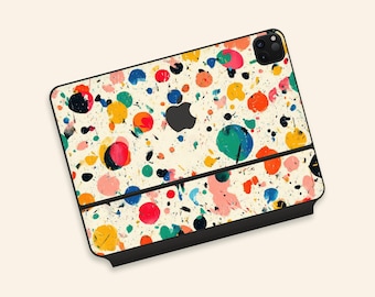 Bold Paint Splatter iPad Magic Keyboard Skin, Colorful Abstract iPad Magic Keyboard Decal