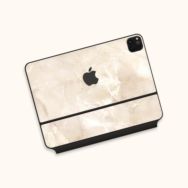 Beige Marble Vinyl Skin Decal for Apple Magic Keyboard iPad Pro 12.9"  iPad Pro 11 2020 Top and Bottom Skin
