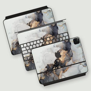 Luxury Gold Marble Skin for Apple Magic Keyboard iPad Pro | Premium Stone iPad Air Magic Keyboard Decal | Stone iPad Pro Magic Keyboard Skin
