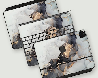 Luxury Gold Marble Skin for Apple Magic Keyboard iPad Pro | Premium Stone iPad Air Magic Keyboard Decal | Stone iPad Pro Magic Keyboard Skin