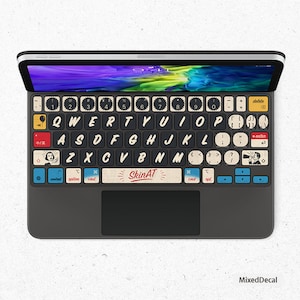 iPad Magic Keyboard Keys Skin iPad Pro 12.9 iPad Pro 11 old poster Individual Stickers