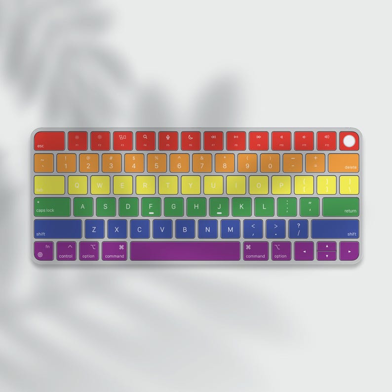 Pride Colors Key Rainbow Pride Magic Keyboard Key Stickers | LGBTQ Pride Flag Magic ...