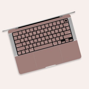 Dusty Mauve MacBook Keyboard & Palm Rest Skin | Vintage Pink MacBook Trackpad Skin | Mauve Taupe MacBook Pro Skin | Faded Rose MacBook Wrap