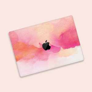 Soft Pink Watercolor Art MacBook Air,Pro Skin | Artistic Feel MacBook Accessory | Cloud-Like Softness & Relaxing Visuals MacBook Decal