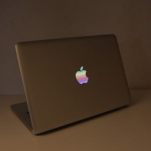 Retro Apple Logo Sticker, MacBook Pro Logo MacBook Air Sticker MacBook Vinyl Apple logo Sticker Apple Accessories image 6