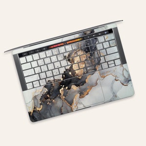 Gold Marble Keyboard MacBook Pro Touch 16 Skin MacBook Air Cover MacBook Retina 12 Protective Vinyl skin Anti Scratch Laptop Cover