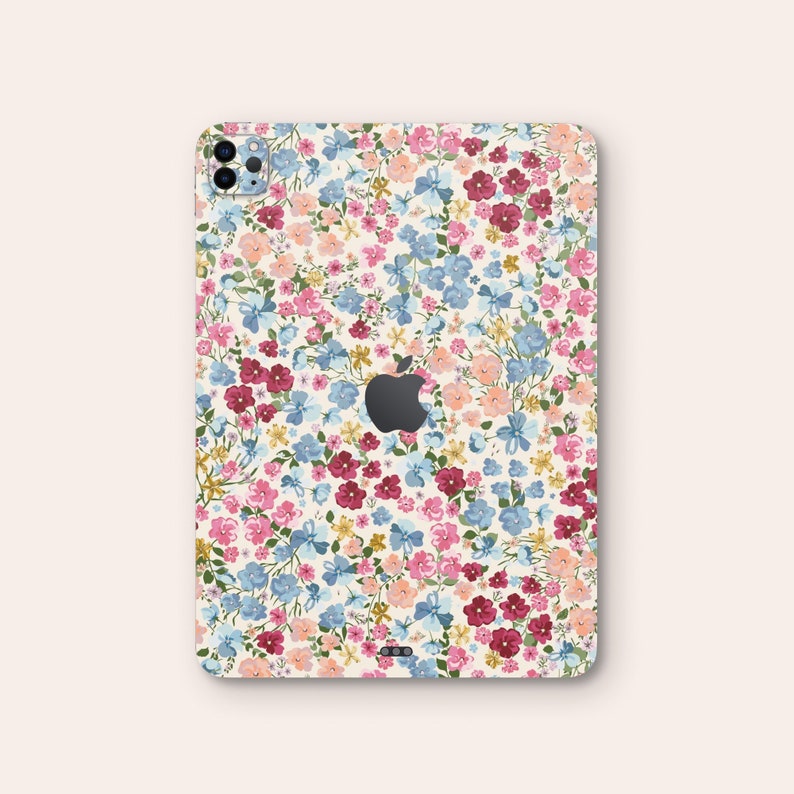 an ipad case with a flower pattern on it
