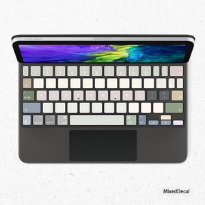 iPad Magic Keyboard Keys Skin iPad Pro 12.9 iPad Pro 11 Skin Morandi Individual Key&#39;s Sticker Individual Stickers