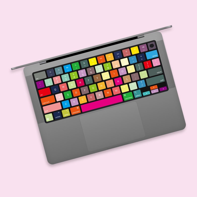 Retro Keyboard Stickers MacBook Air Skin MacBook Keyboard Decal MacBook Pro 15 kits Skin Touch Bar 2017 Laptop Keyboard Stickers Mac Decal image 2