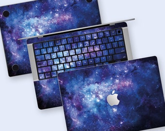 Galactic Charme MacBook Skin | Sternennacht MacBook Pro Aufkleber | Nachthimmel MacBook Air Skin | Galaxy MacBook Schutzfolie | Laptop-Hülle