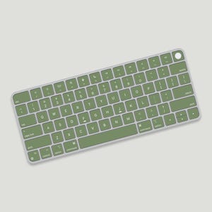 Olive Green Magic Keyboard Stickers | Minimalist Design Apple Keyboard Sticker | Aesthetic Green Magic Keyboard Decal | Chic Apple Key Cover
