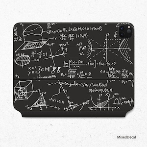 Mad Math Transparent Vinyl Skin Decal for Apple Magic Keyboard iPad Pro 12.9&quot; iPad Pro 11 Top and Bottom Skin