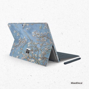 Adesivo para Surface Pro X Surface Pro 7 Skin Microsoft Surface Pro 6 White Flora Nova capa traseira para Surface Pro Decalque para tablet