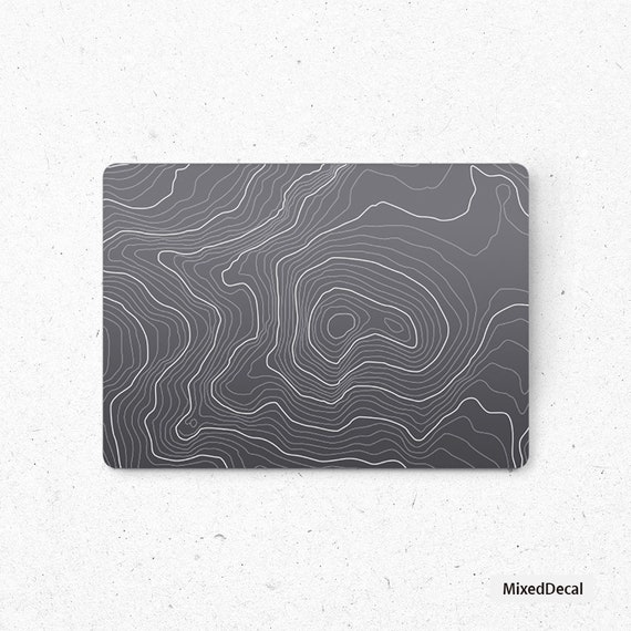 Transparent MacBook Skin With Unique Topographic Map Design, Trackpad Skin  Durable Protection for MacBook Pro and MacBook Air, Easy Apply 