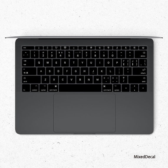Pegatinas negras para teclado MacBook/ Pegatinas individuales - Etsy España