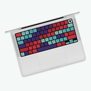 Spectrum Board MacBook Keyboard Stickers | Trendy Color Splash MacBook Air Keyboard Skin | CoverChromatic Keys MacBook Pro Accessory