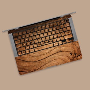 Natural Wood MacBook Pro Skin | Realistic Woodgrain MacBook Air Skin | Natural Grain MacBook Decal | Minimalist Elegance MacBook Wrap
