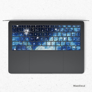 Blue Galaxy keyboard Stickers Laptop keyboard Cover Vinyl MacBook keyboard Decal MacBook Skin kits MacBook Pro 16 Decals MacBook Pro 13