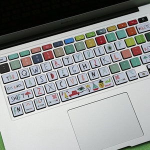 White Cute Skins Keyboard Stickers Laptop MacBook Keyboard Decal MacBook Air 13 Sticker MacBook Pro 16 stickers MacBook Pro 13 kits Skin image 5