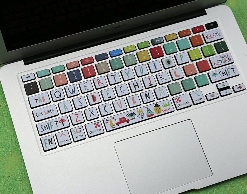 White Cute Skins Keyboard Stickers Laptop MacBook Keyboard Decal MacBook Air 13 Sticker MacBook Pro 16 stickers MacBook Pro 13 kits Skin image 5