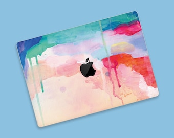 Watercolor Splash MacBook Protective Skin | Vibrant Hues MacBook Air Decal | Abstract Pattern MacBook Wrap | Blended Colors MacBook Pro Skin