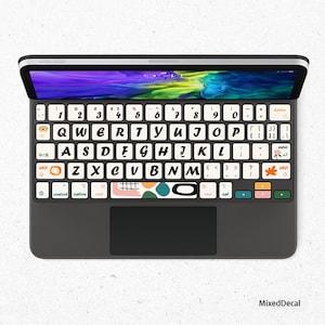 iPad Magic Keyboard Keys Skin iPad Pro 12.9 iPad Pro 11 Magic garden Individual Stickers