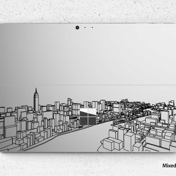 Clear Surface Pro 7 skin Microsoft Surface Pro 6 City View Cross-strait Transparent Decal Surface Pro 4 sticker Laptop back cover skin