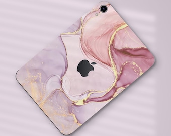 Sticker arrière iPad mini Pro 12,9 Sticker marbré rose Skin iPad 8 Stickers coque iPad Air 4 neuf