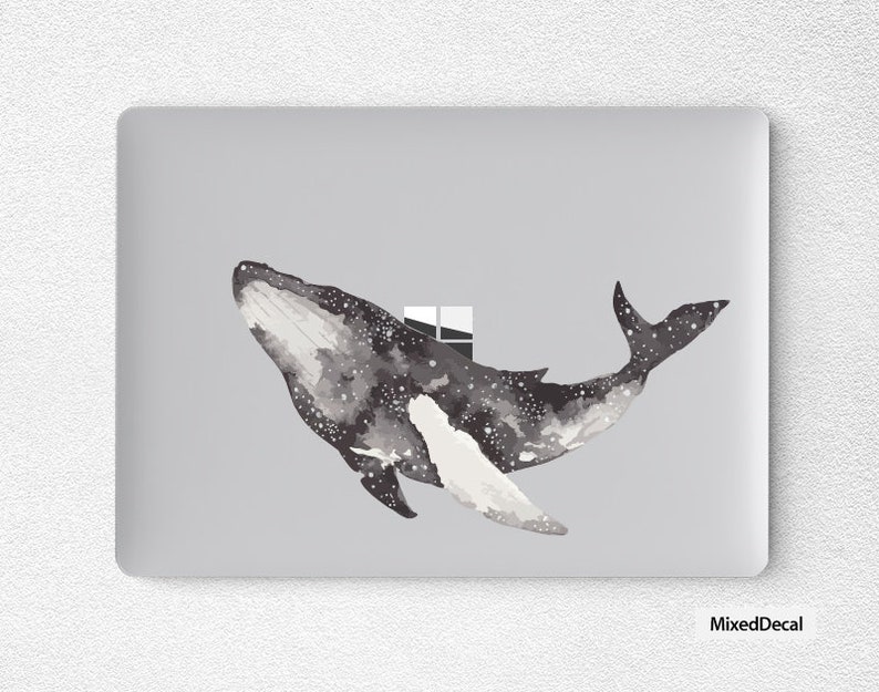 Microsoft Surface Laptop Sticker Top Surface Skin Transparent Whale Decal Protector Cover