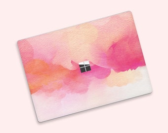 New Microsoft Surface Laptop Sticker Top Surface Skin WaterColor Pink Bottom Decal Protector Cover