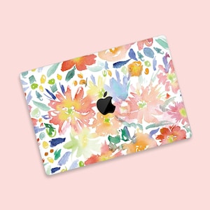 Laptop Skin MacBook Pro Sticker Apple Mac Air Decal MacBook Pro 16 Skin MacBook Pro 15 MacBook Air 13 Watercolor Garden Skin