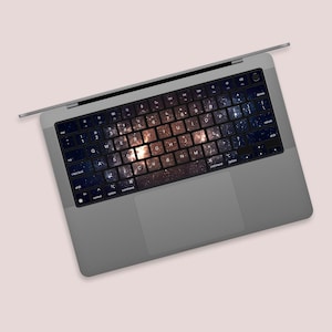Cosmic Exploration MacBook Keyboard Sticker | Nebula Pattern MacBook Keyboard Decal | Starry Galaxy MacBook Keyboard Cover| Astral Key Decal
